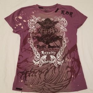 Rebel Spirit purple tshirt size large